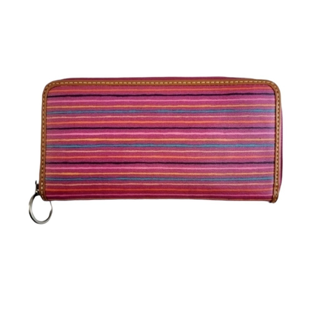 FOSSIL Multi Striped Zip Around Rectangle Clutch … - image 2